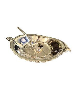 International Silver Company Anniversary Rose Serving Tray Spoon Set Silverplate